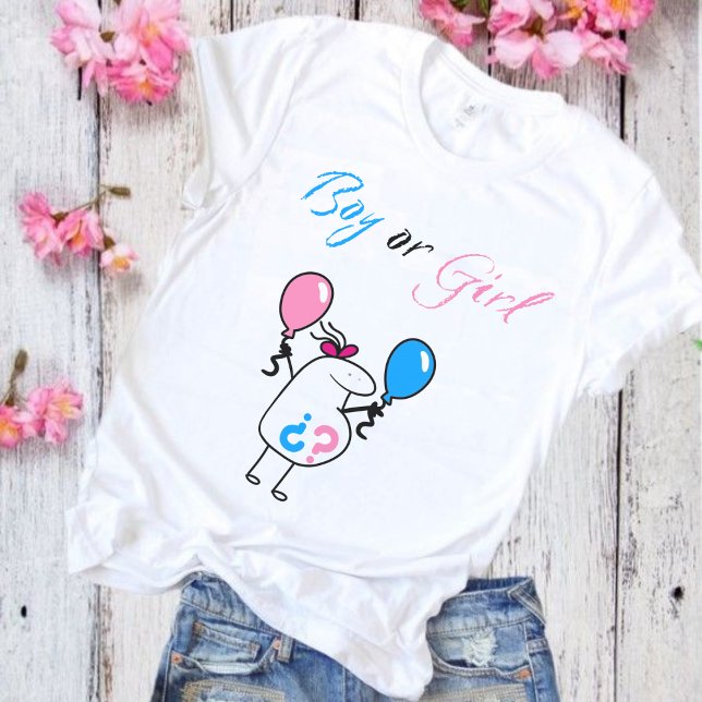 Baby Gender Reveal Party T-Shirt (Criador carregado)