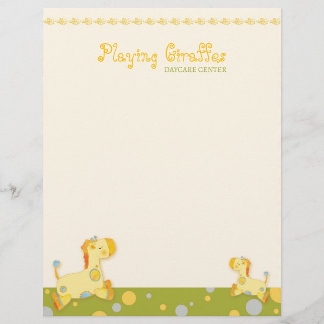 Baby Girafes Infantil Letterhead (Frente)