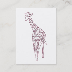 Baby Giraffe Coloring Cartões de visitas