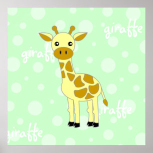 Baby Giraffe Cute Poster / Impressão
