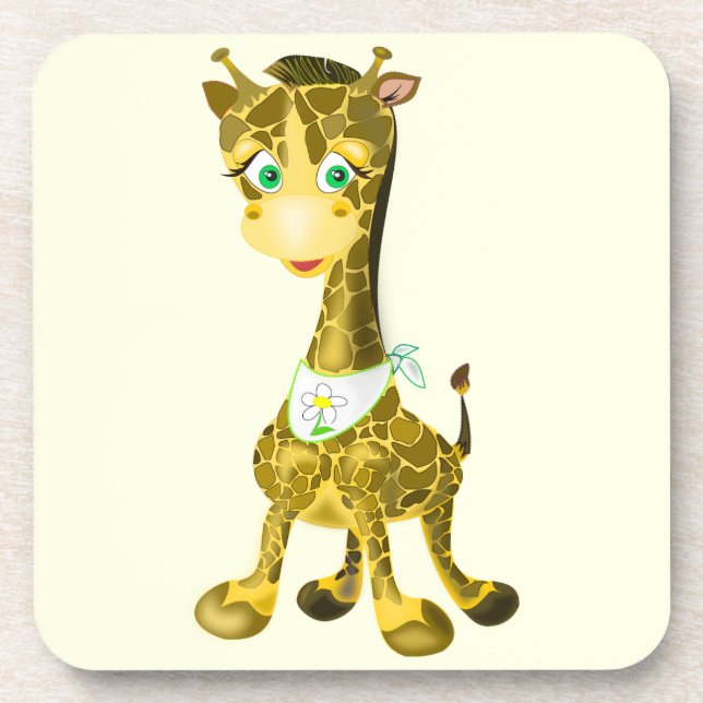 Baby Giraffe Porta copos Suas Cores (Frente)