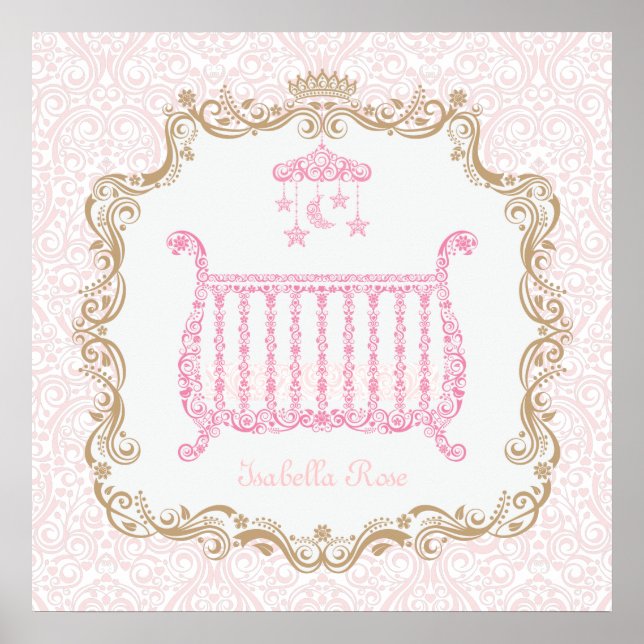 Baby Girl Crib Poster (Frente)