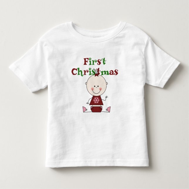 Baby Girl First Christmas T-shirts e presentes (Frente)