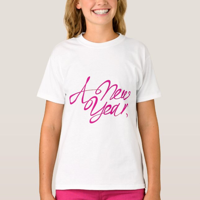 Baby Girl Happy New Year T-Shirt  (Frente)