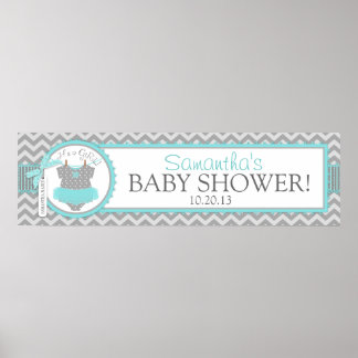 Baby Girl Tutu Chevron Impressão Banner