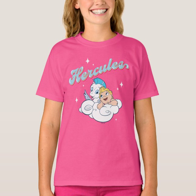 Baby Hercules and Pegasus on a Cloud T-Shirt (Frente)