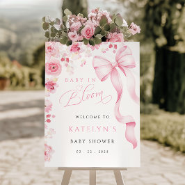 Baby in Bloom Coquette Welcome Sign