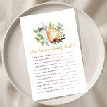 Baby is Brewing Coffee Shower Who knows Daddy Game<br><div class="desc">Add an extra dose of fun to your baby shower with our delightful Coffee Baby Shower Game Cards! Perfect for creating memorable moments,  these cards are designed to entertain and engage your guests. Share the joy of welcoming your little one with friends and family! BS813</div>