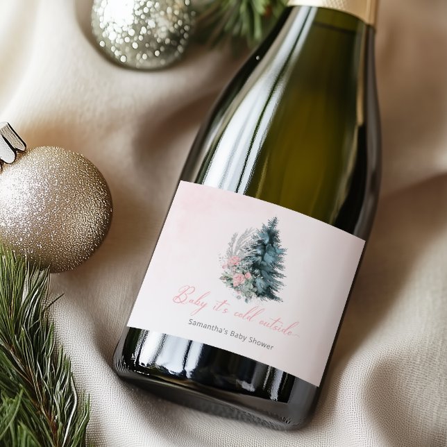 Baby its cold outside Girl Pink Baby shower (Criador carregado)