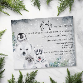 Baby It's Fold Outside Artic Animal Chá Winter