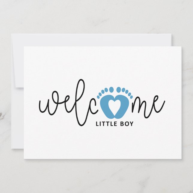 Baby jongen is geboren. geboortekaartjes. kaart (Frente)