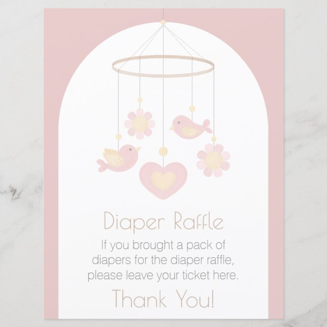 Baby Mobile Diaper Raffle SIgn (Frente)