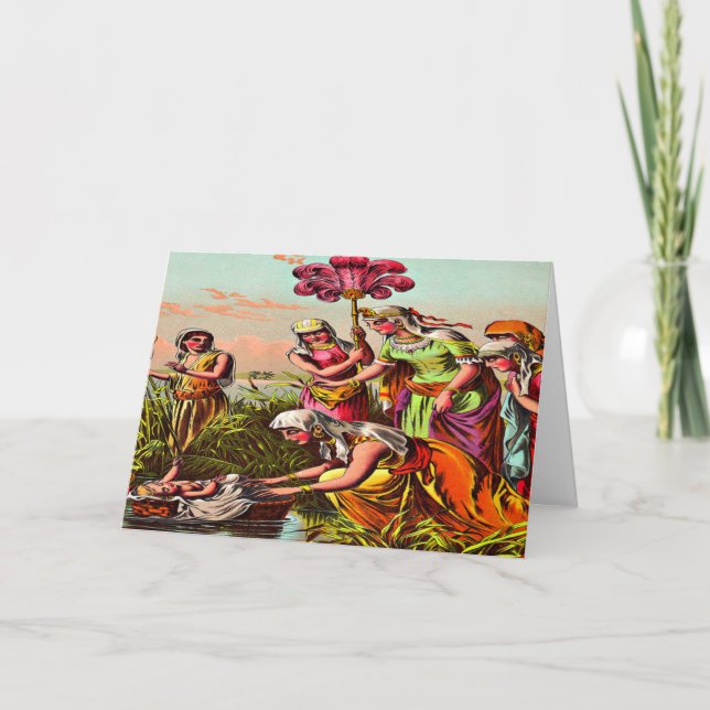 Baby Moisés no Rio Saudação Cartão 2 (Frente)