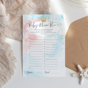 "Baby Name Race" Príncipe ou Princesa Revenda de G