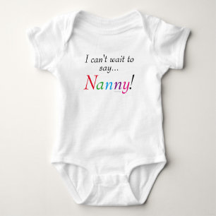 Baby Nanny Dizendo Camisa De Criança Divertida
