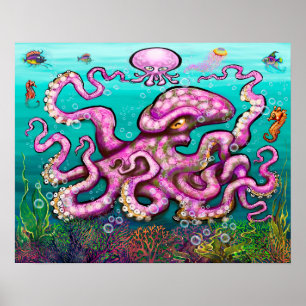 Baby Octopus Poster