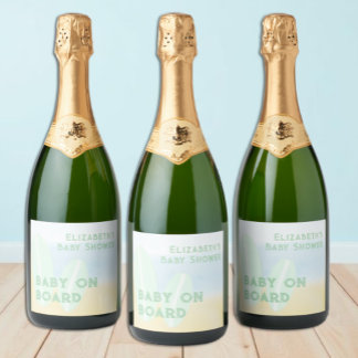 Baby On Conselho Surfing Beach Watercolor Chá de f