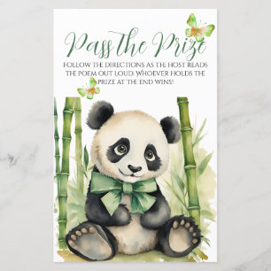 Baby Panda Chá de fraldas passa o jogo do prêmio