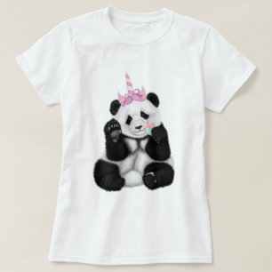 Baby panda in unicorn hat T-Shirt
