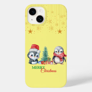 Baby Penguin Papais noeis Red Green Felry Festa de