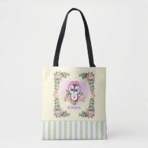 Baby Penguin Personalized Yellow Tote Bag