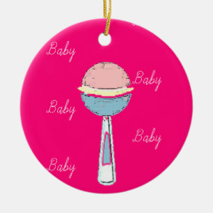 Baby Rattle Enfeites de natal