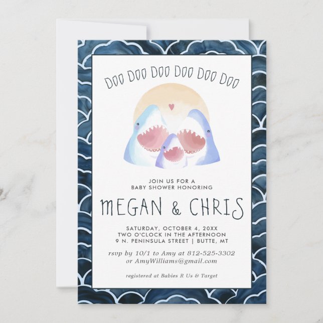 Baby Shark Doo | Chá de fraldas de tubarão-cúpula (Frente)