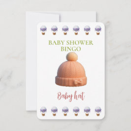 Baby Shower Bingo Card, Funny Game- Baby Hat