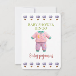 Baby Shower Bingo Card, Funny Game- Baby pajamas