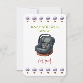 Baby Shower Bingo Card, Funny Game- Car Seat