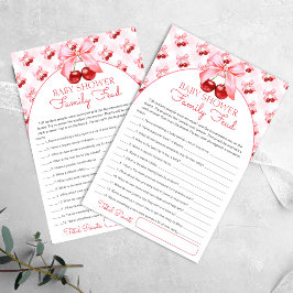 Baby Shower Survey Says Game Card