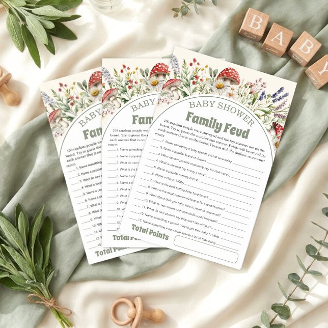 Baby Shower Survey Says Game Card (Criador carregado)
