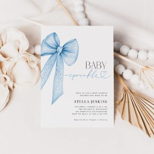 Baby Sprinkle Blue Arco Convite para Chá de fralda