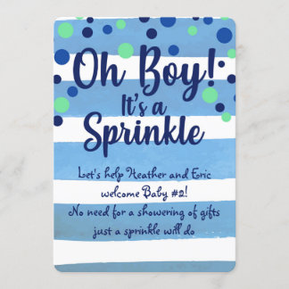 Baby Sprinkle - Convite para Baby Boy