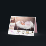 Baby STATS GAROTAS NASCIMENTO ANÚNCIO FOTO COLAGEM<br><div class="desc">Este é um chá de fraldas único, novo bebê, chá de casais, convite de revelação de gênero que você pode personalizar para atender às suas necessidades exatas de evento, ocasião, lançamento! Gráficos bonitos e modernos, gráficos para se adequar a um menino ou menina estão disponíveis nesta loja. GiftsandInvitations.com por LeahG....</div>