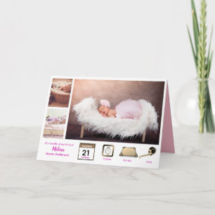 Baby STATS GAROTAS NASCIMENTO ANÚNCIO FOTO COLAGEM