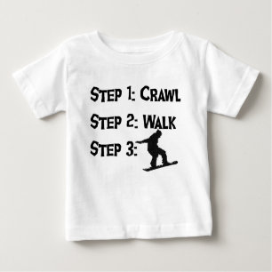 Baby Steps Snowboard t-shirt