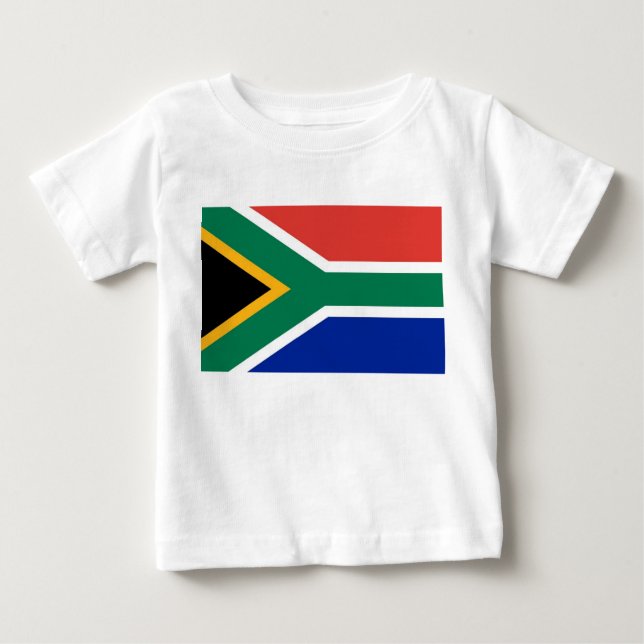 Baby T-Shirt com bandeira da África do Sul (Frente)