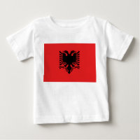 Baby T-Shirt com Bandeira da Albânia