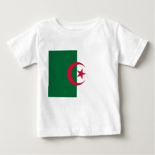 Baby T-Shirt com Bandeira da Argélia