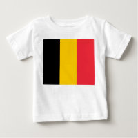 Baby T-Shirt com bandeira da Bélgica