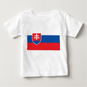 Baby T-Shirt com bandeira da Eslováquia