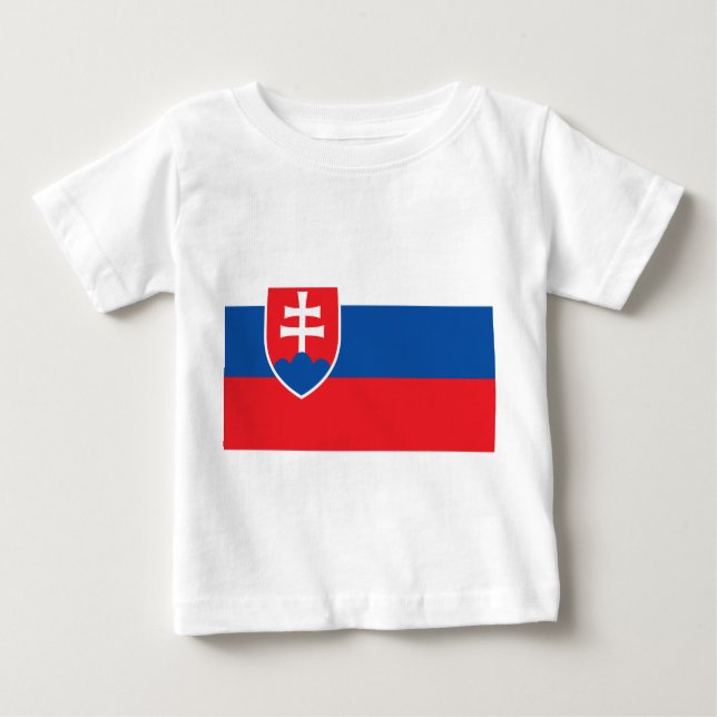 Baby T-Shirt com bandeira da Eslováquia (Frente)
