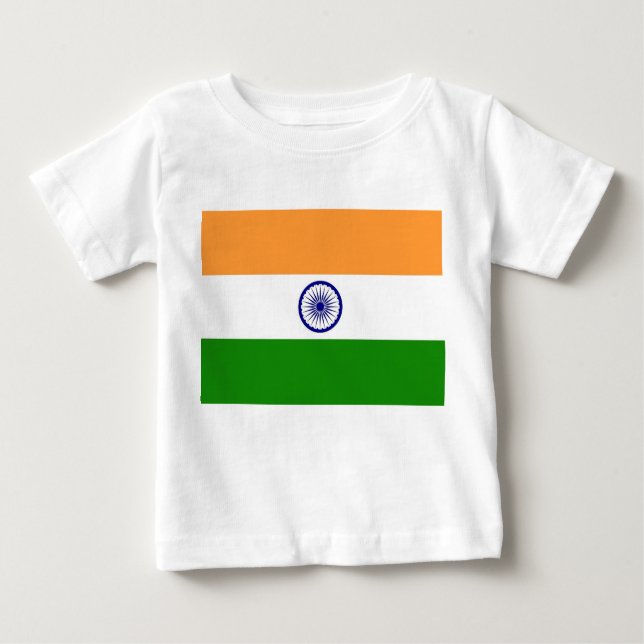 Baby T-Shirt com bandeira da Índia (Frente)
