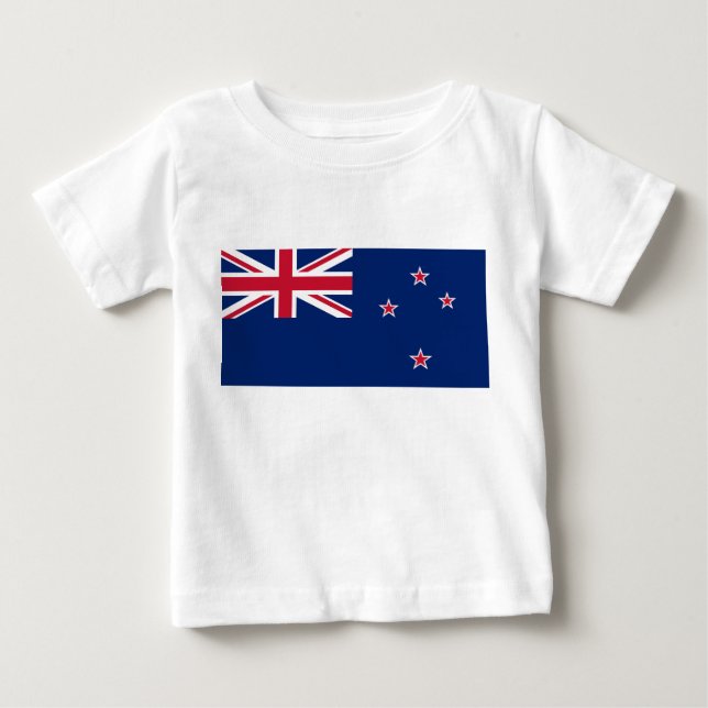 Baby T-Shirt com bandeira da Nova Zelândia (Frente)