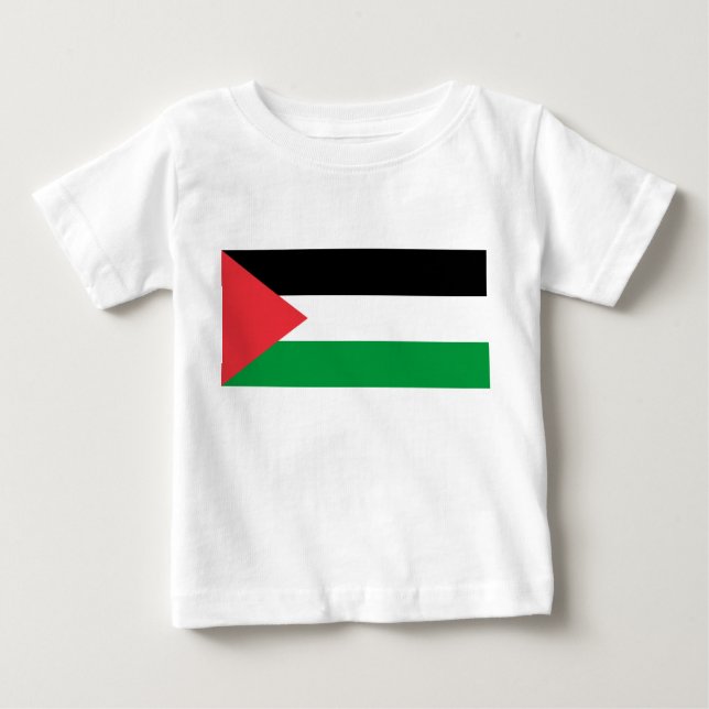 Baby T-Shirt com Bandeira da Palestina (Frente)