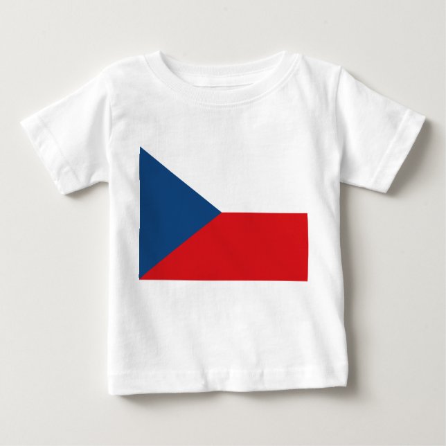 Baby T-Shirt com bandeira da Tchecia (Frente)