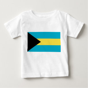 Baby T-Shirt com Bandeira das Bahamas