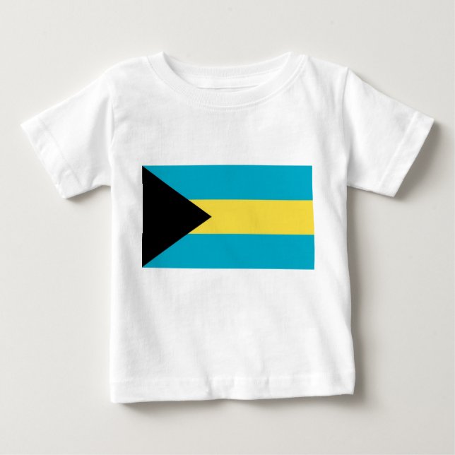 Baby T-Shirt com Bandeira das Bahamas (Frente)