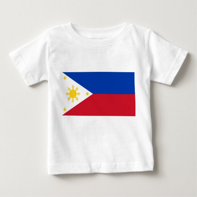 Baby T-Shirt com bandeira das Filipinas (Frente)